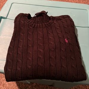 Black polo Ralph Lauren cable sweater